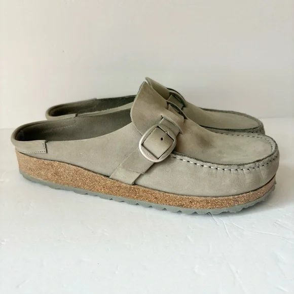 Birkenstock Buckley Suede Slip On Clogs Shoes - Picture 1 of 8